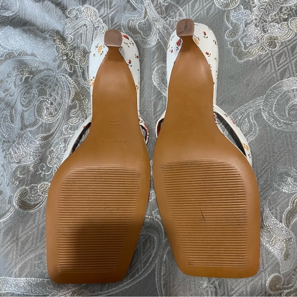 Reformation Simonetta Square Toe Kitten Heel Thong Sandal size 10 - Picture 8 of 13